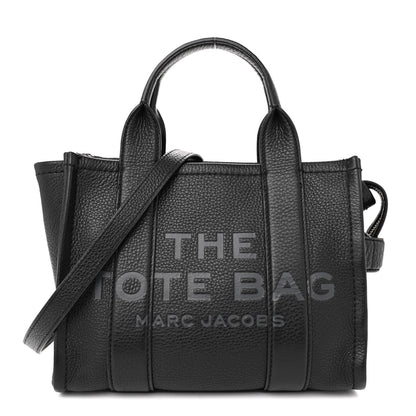 Marc Jacobs Grained Calfskin Small The Tote Bag Black 1 of 14