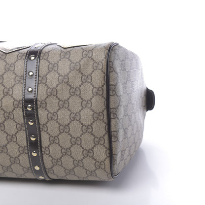 Gucci Monogram Guccissima Hearts Studded Medium Joy Boston Dark Brown 10 of 10