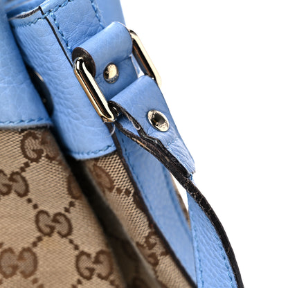 Gucci GG Monogram Calfskin Bucket Bag Blue 19 of 22