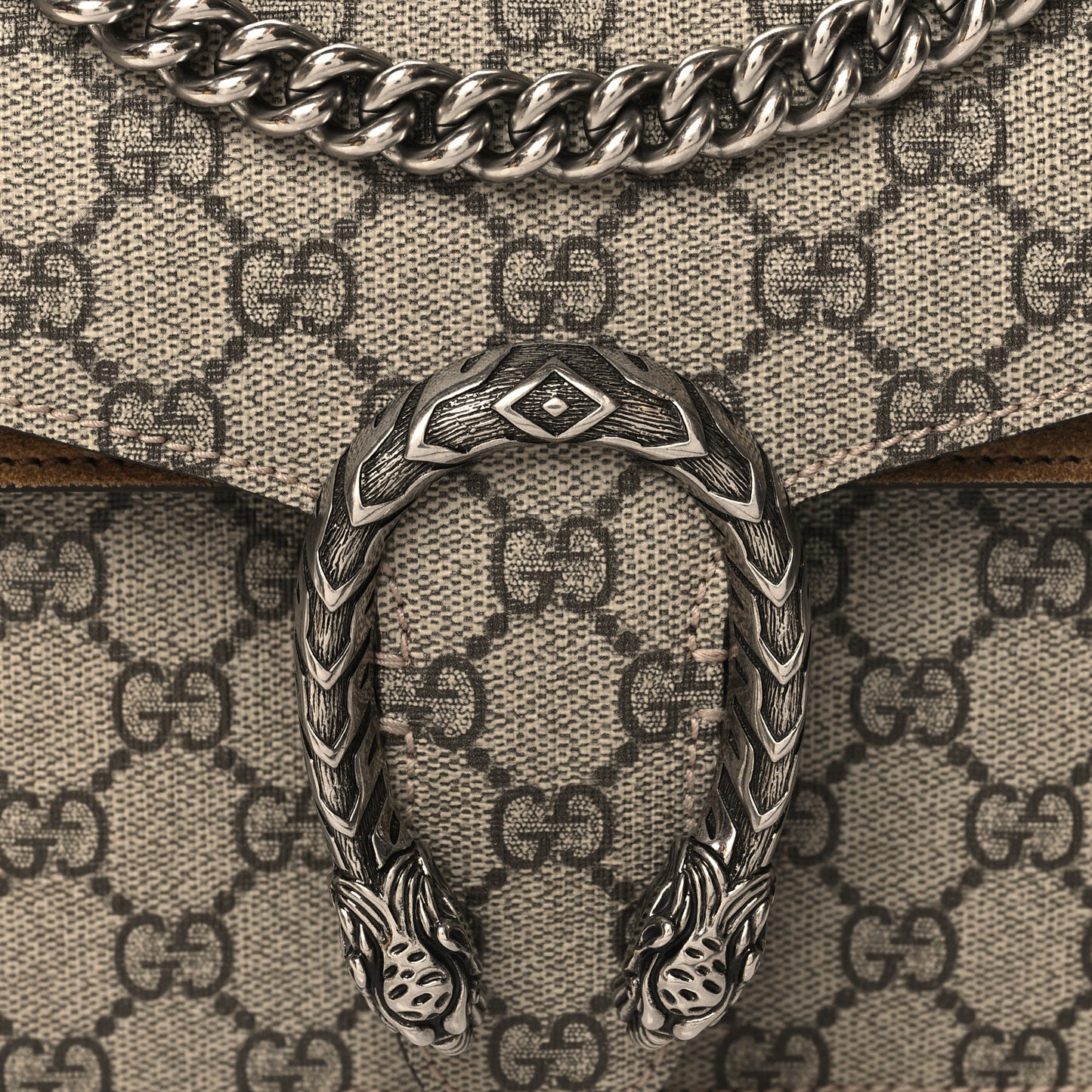 GG Supreme Monogram Small Dionysus Shoulder Bag Taupe