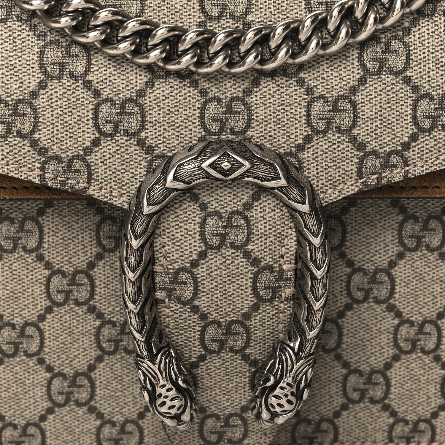Gucci GG Supreme Monogram Small Dionysus Shoulder Bag Taupe 8 of 11