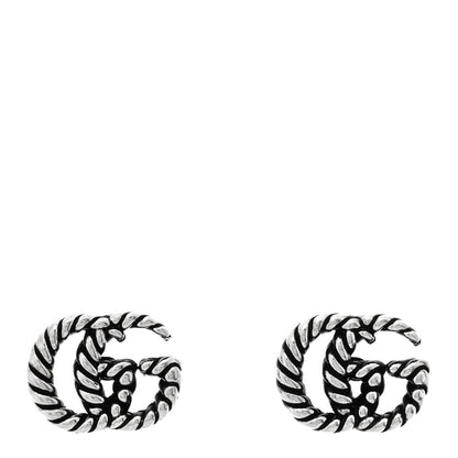 Gucci Sterling Silver Torchon Double G Earrings 1 of 4