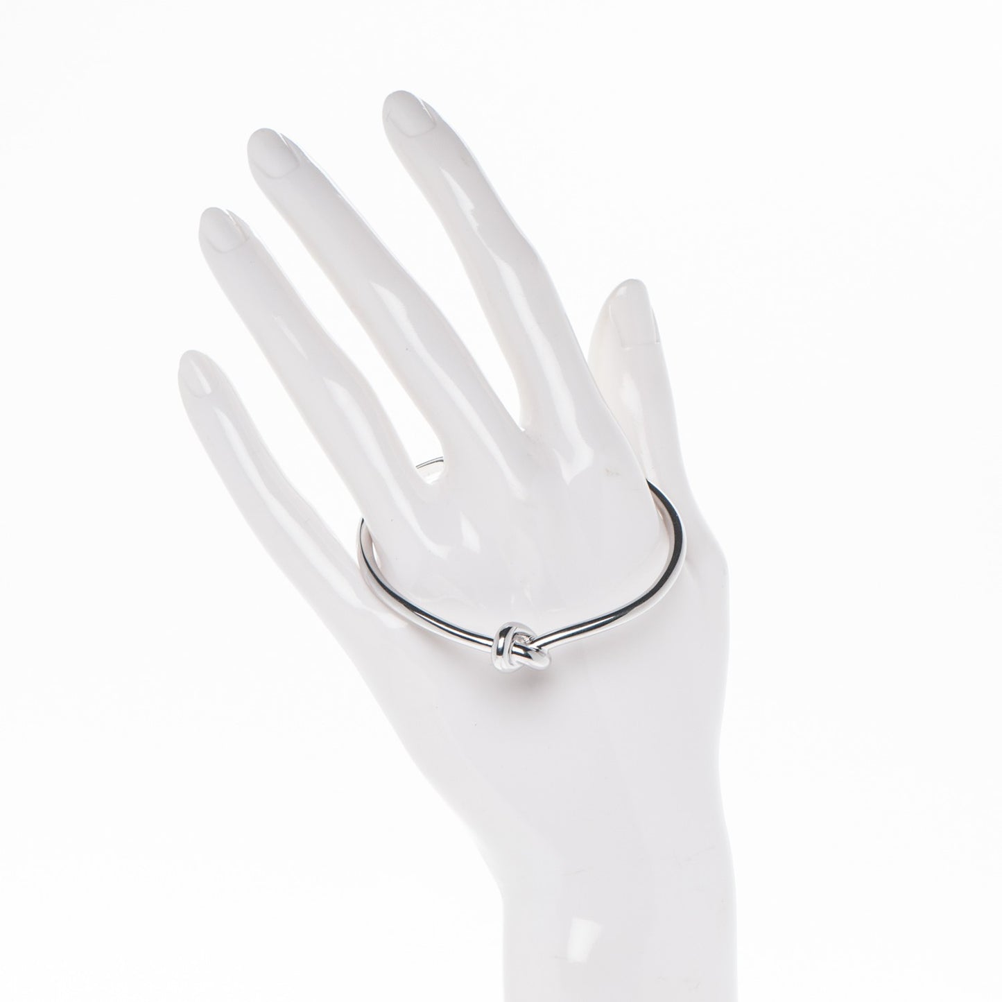 Extra Thin Knot Bracelet Large Silver