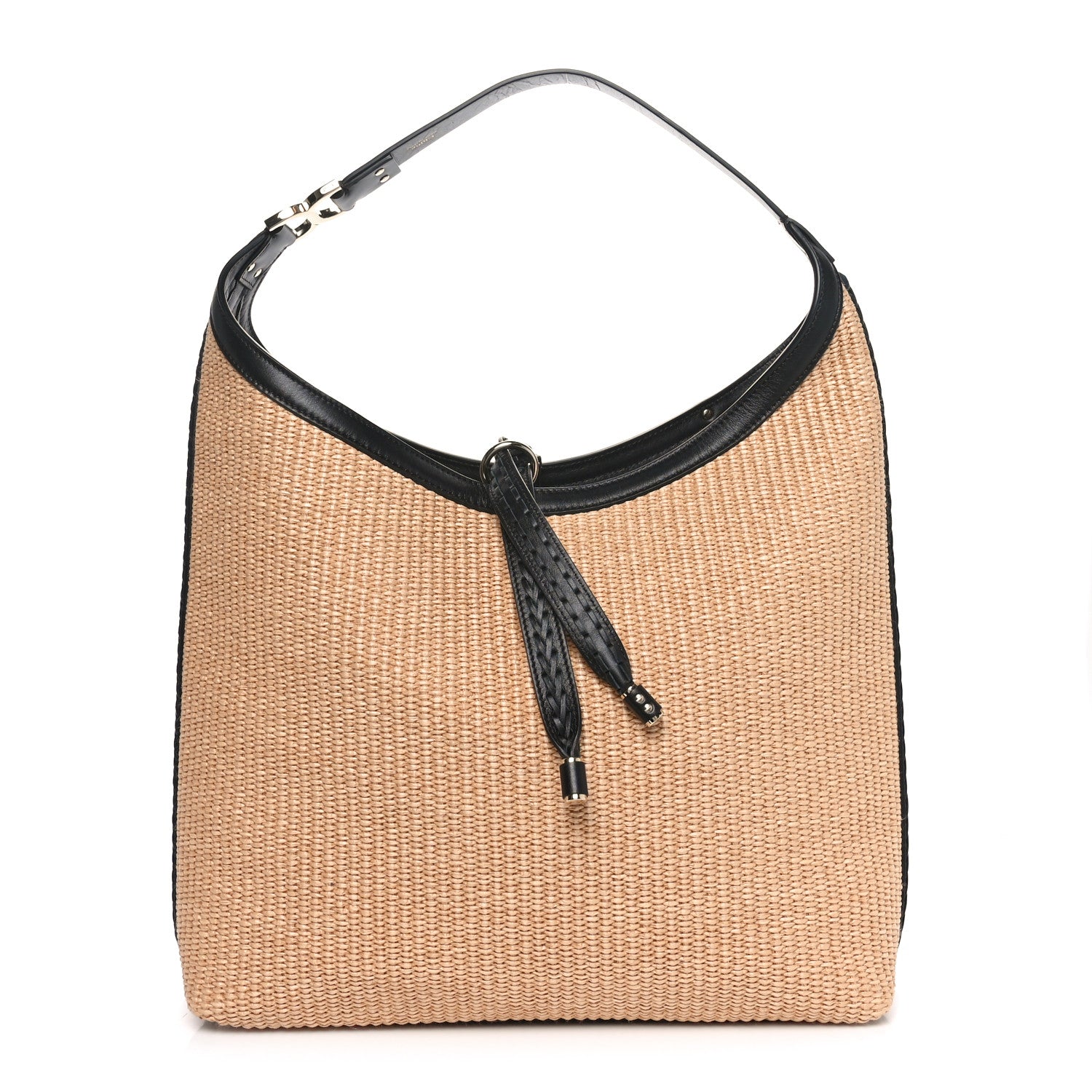 Chloe Calfskin Raffia Embroidered Hobo Hot Sand 1 of 9