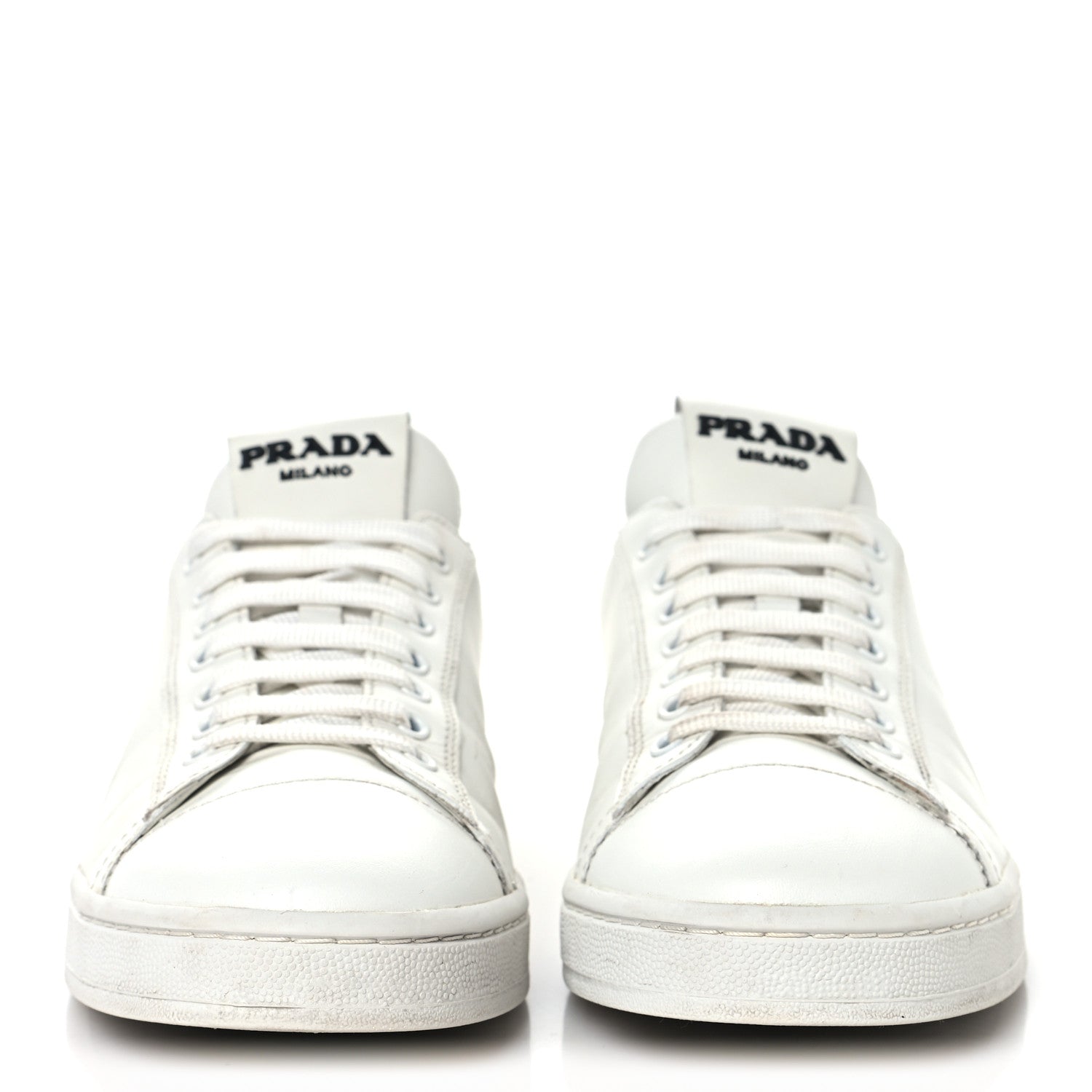 Prada Vitello Mens Logo Low Top Sneakers 43 White 3 of 10