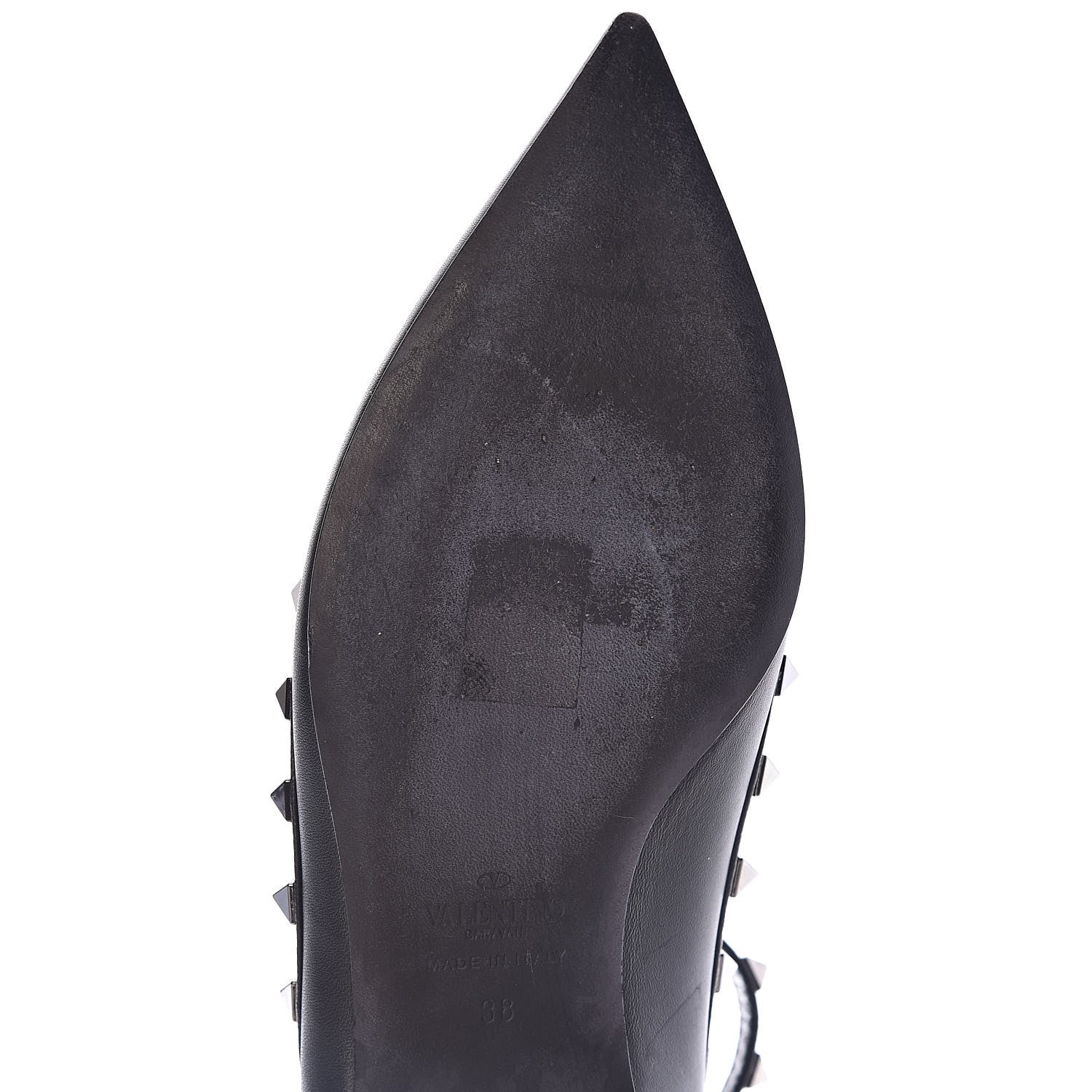 Valentino Garavani Nappa Rockstud Cage Ballerina Flats 38 Black 10 of 12