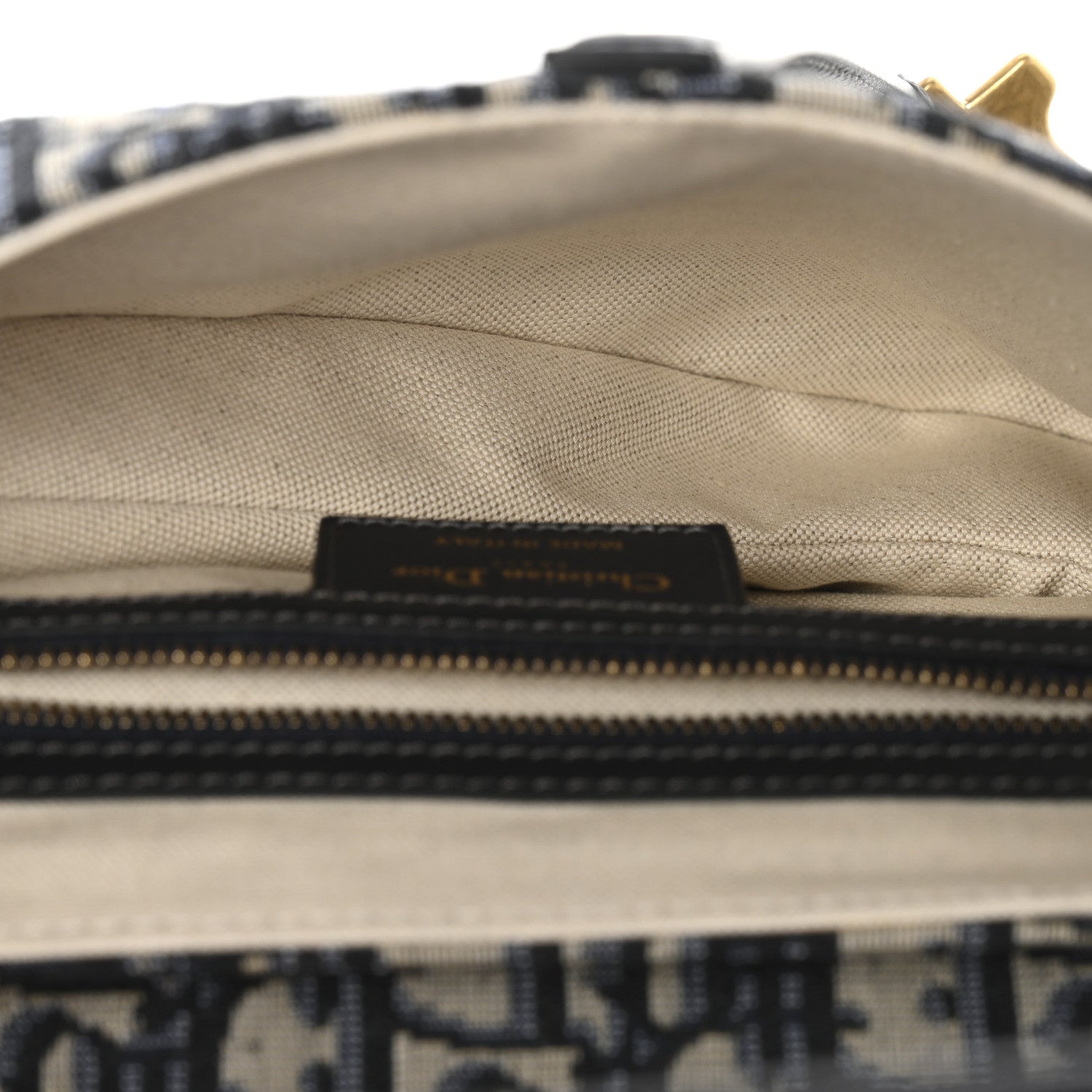 Christian Dior Oblique Saddle Bag Blue 5 of 10