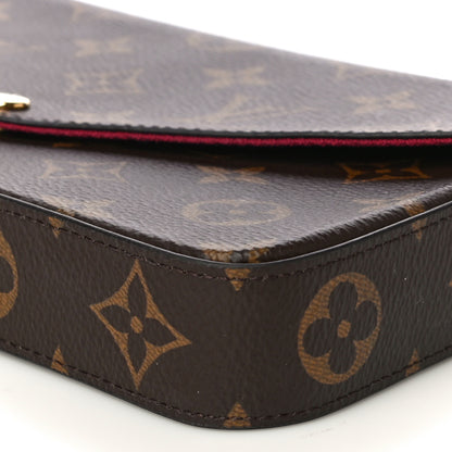 Louis Vuitton Monogram Pochette Felicie Chain Wallet Fuchsia 10 of 14