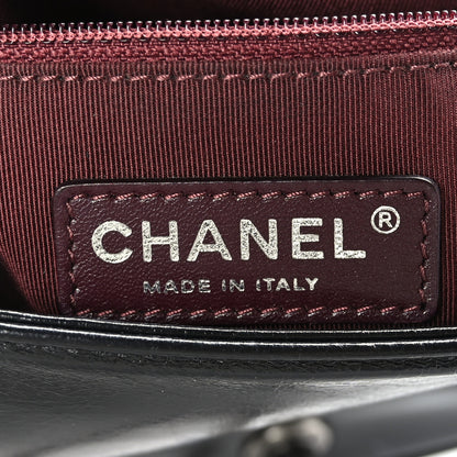 Chanel Glazed Calfskin Quilted Medium Coco Boy Flap Black 7 of 10