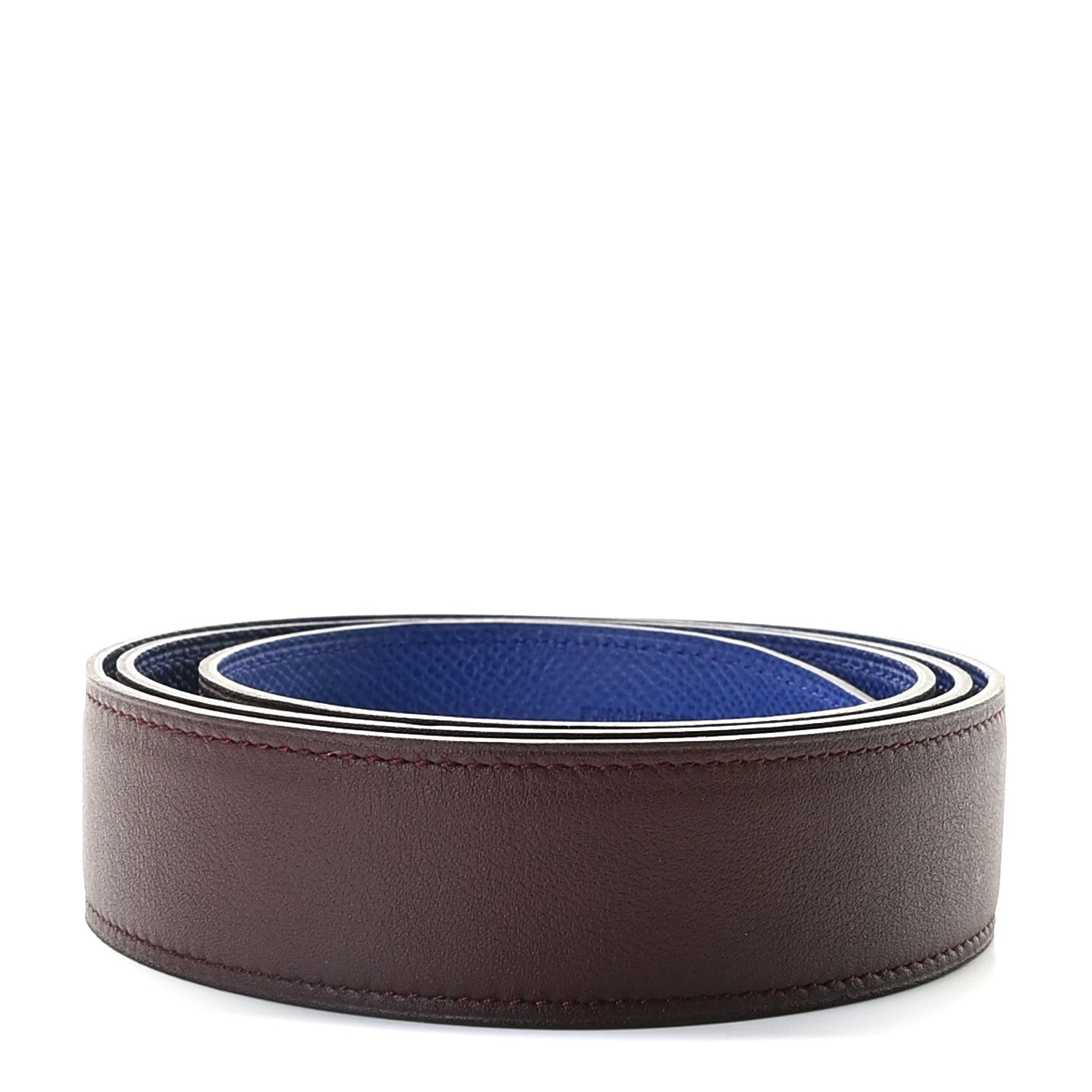 Hermes Epsom Swift 32mm Belt Strap 90 Bleu Electrique Prune 2 of 6