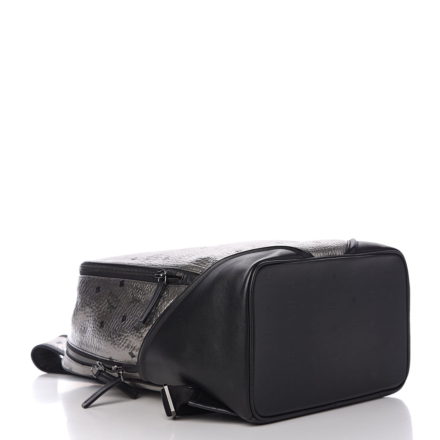 Metallic Visetos Medium Duke Backpack Silver