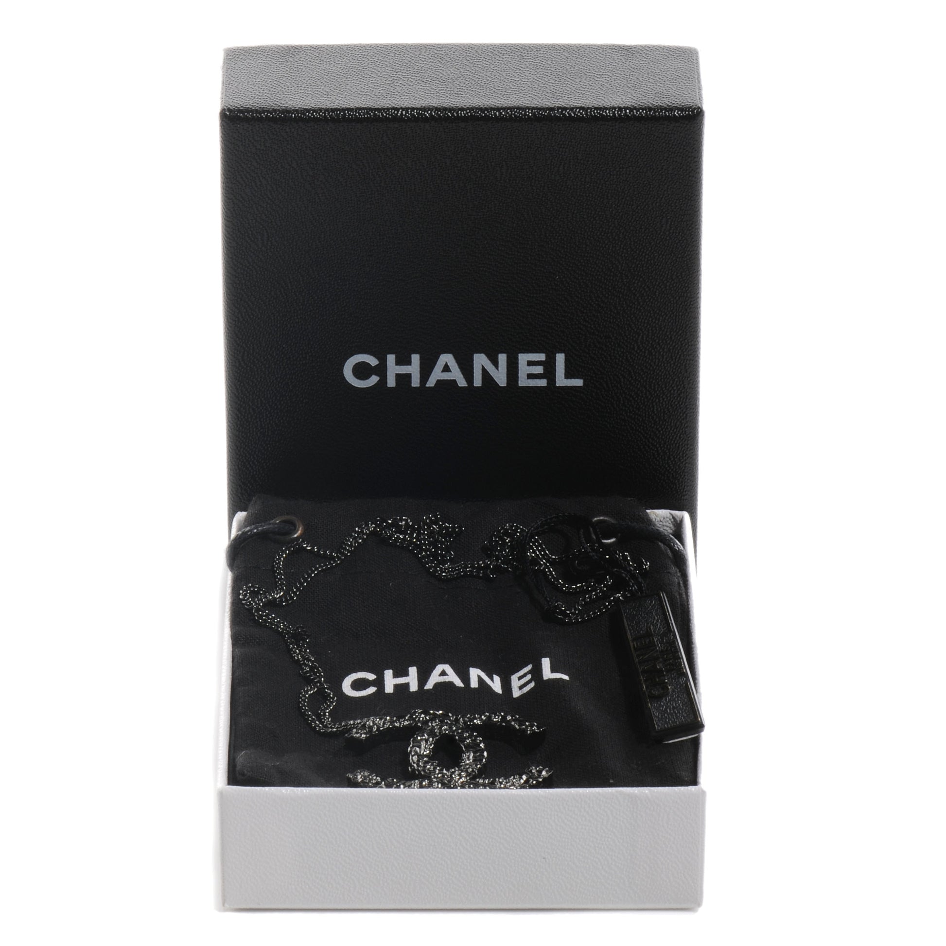 Chanel Ruthenium Camellia CC Necklace 6 of 6