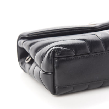 Saint Laurent Calfskin Y Quilted Monogram Toy Loulou Crossbody Bag Black 9 of 10