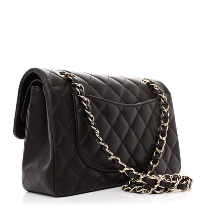 Chanel Lambskin Quilted Small Double Flap Dark Brown 3 of 10