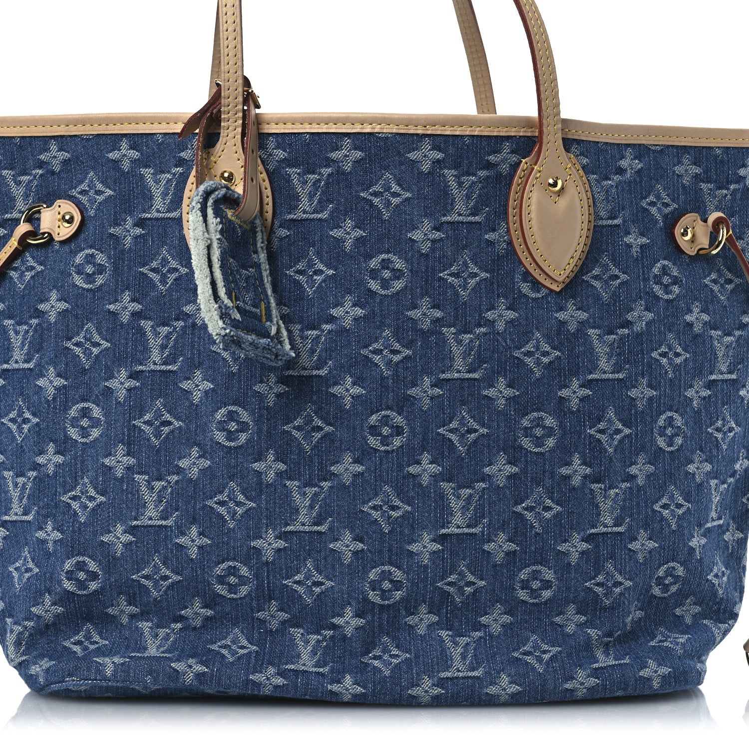 Louis Vuitton Monogram Denim Neo Neverfull MM Blue 8 of 10