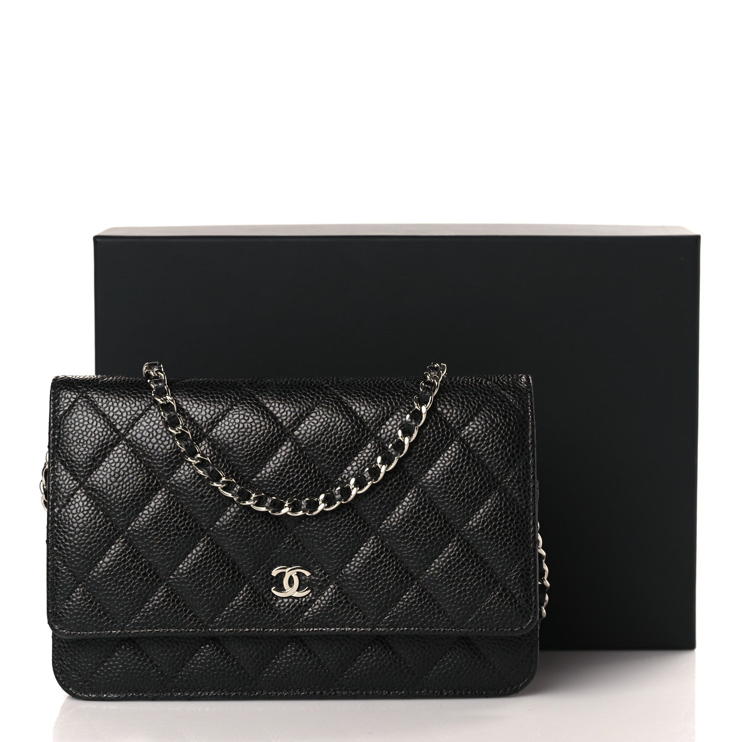 Chanel Caviar Quilted Wallet on Chain WOC Black 11 of 11