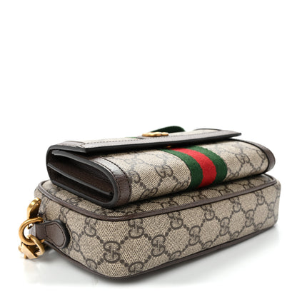 Gucci GG Supreme Monogram Web Mini Ophidia Bag Beige Ebony 4 of 9