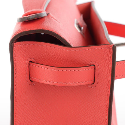 Hermes Epsom Kelly Pochette Clutch Rouge Pivoine 5 of 15