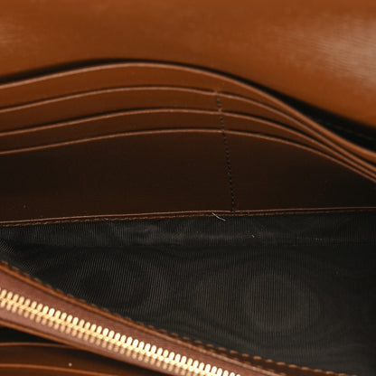 Gucci GG Supreme Monogram Azalea Calfskin Web Jackie 1961 Chain Wallet Beige Ebony Brown Sugar 9 of 13