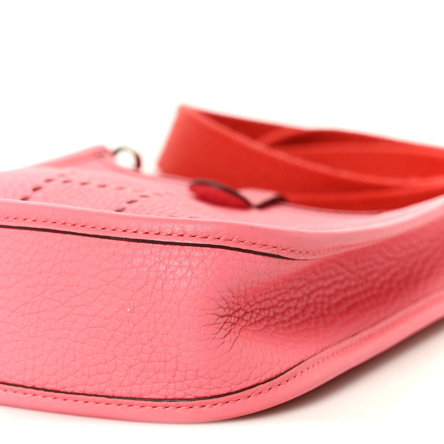 Hermes Taurillon Clemence Amazone Evelyne TPM Rose Azalee Rouge