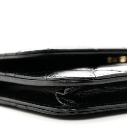 Chanel Calfskin Quilted Maxi Pearls Clutch With Chain Black 10 of 15
