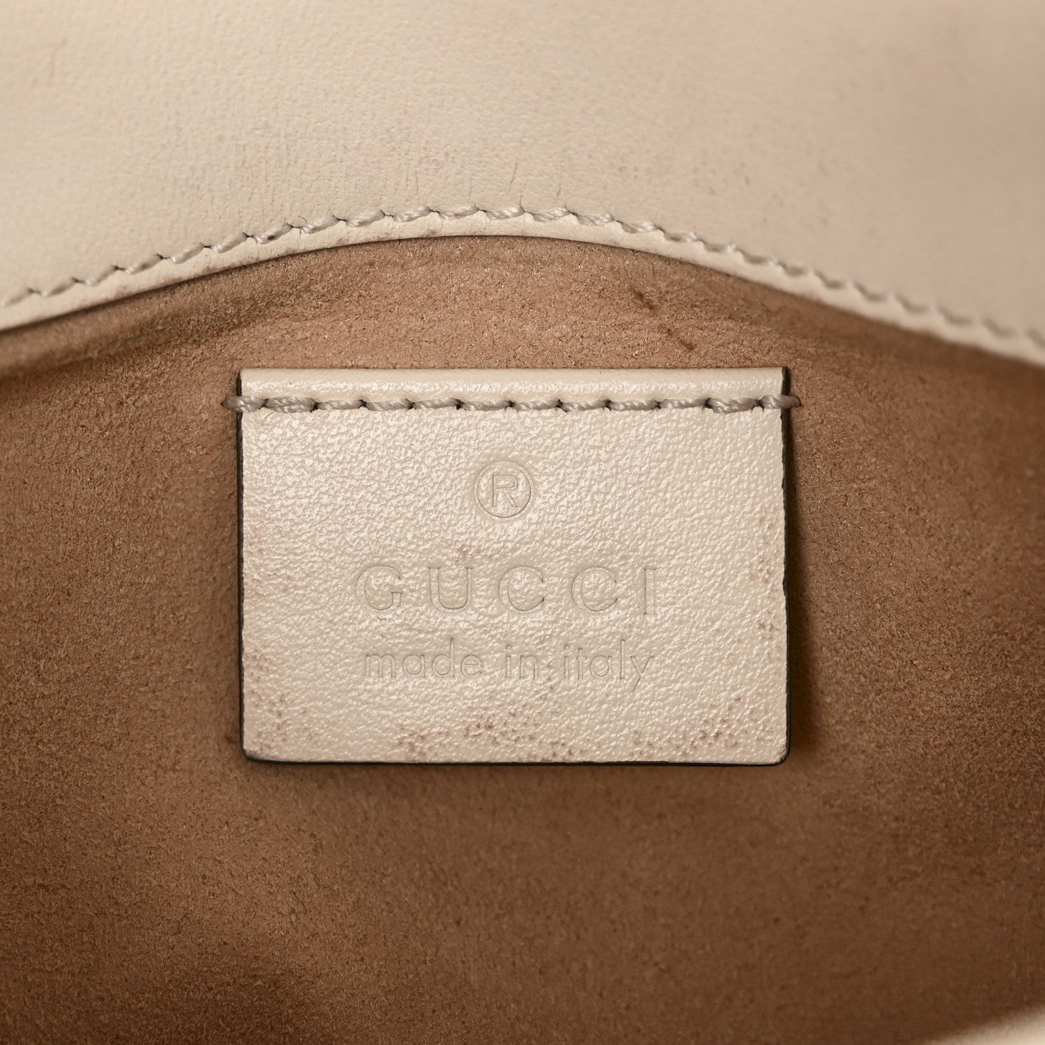 Gucci Calfskin Matelasse Super Mini GG Marmont Shoulder Bag White 6 of 10