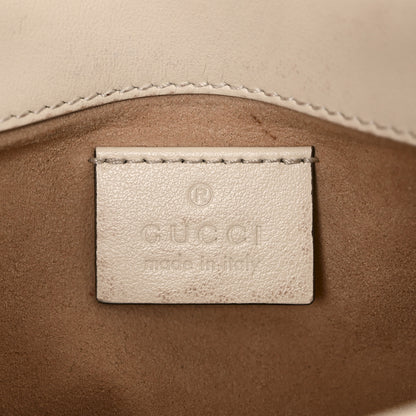 Gucci Calfskin Matelasse Super Mini GG Marmont Shoulder Bag White 6 of 10