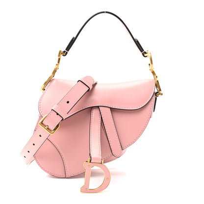 Christian Dior Smooth Calfskin Mini Saddle Bag With Strap Antique Pink 1 of 19