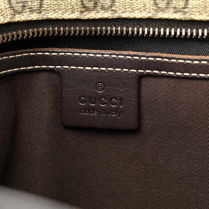 Gucci GG Supreme Monogram Large Zippered Shopping Tote Brown 6 of 15