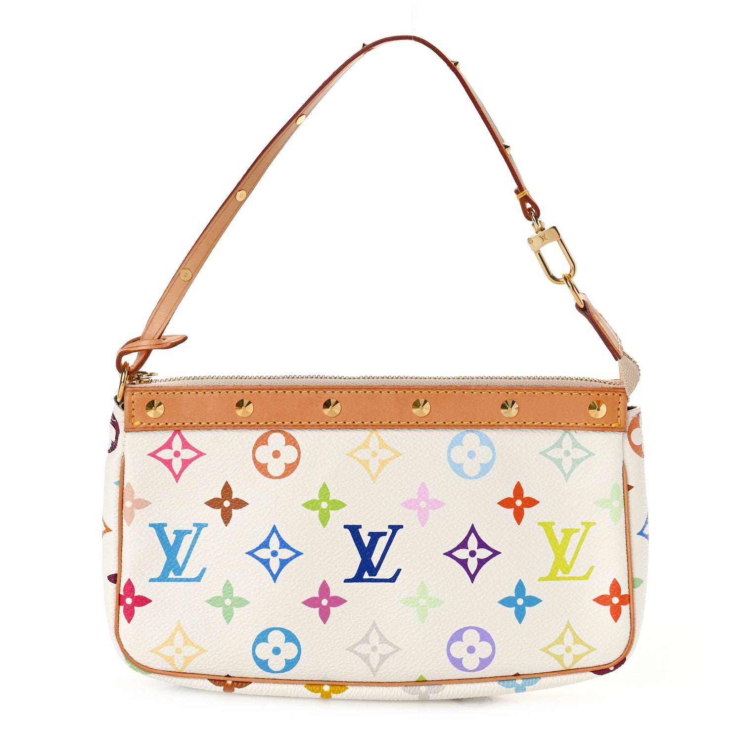Louis Vuitton Monogram Multicolor Pochette Accessories White 1 of 9