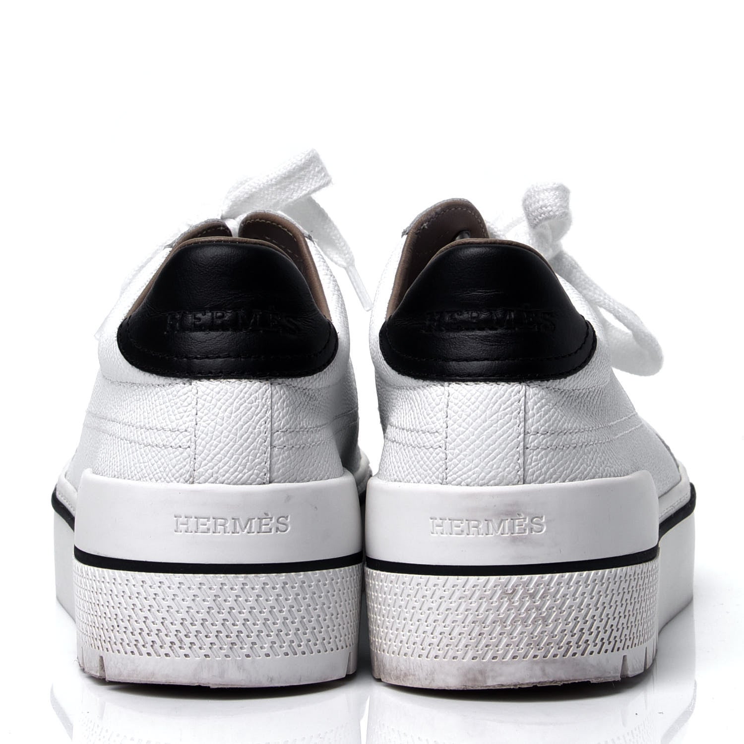 Hermes Epsom Womens Voltage Sneakers 38.5 White 6 of 10