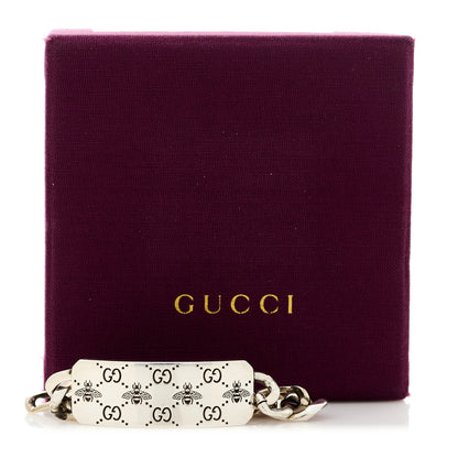 Gucci Sterling Silver GG Bee ID Chain Bracelet 7 of 7
