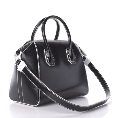 Givenchy Calfskin Contrast Topstitch Small Antigona Black White 4 of 14