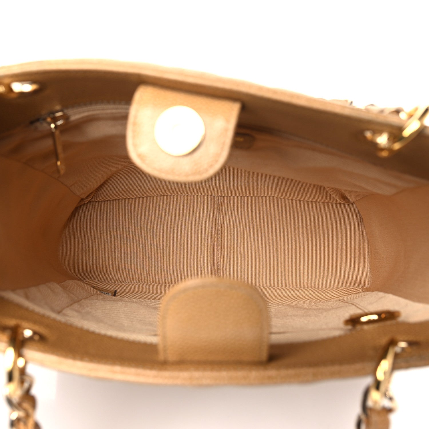 Chanel Caviar Quilted Petit Shopping Tote PST Dark Beige 5 of 14