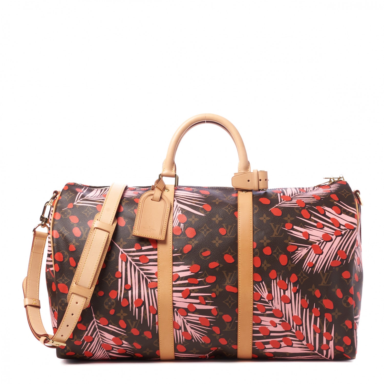 Louis Vuitton Monogram Jungle Dots Keepall Bandouliere 50 Sugar Pink Poppy 1 of 13