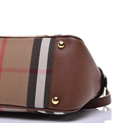 Burberry Derby Calfskin House Check Milverton Satchel Tan 8 of 9