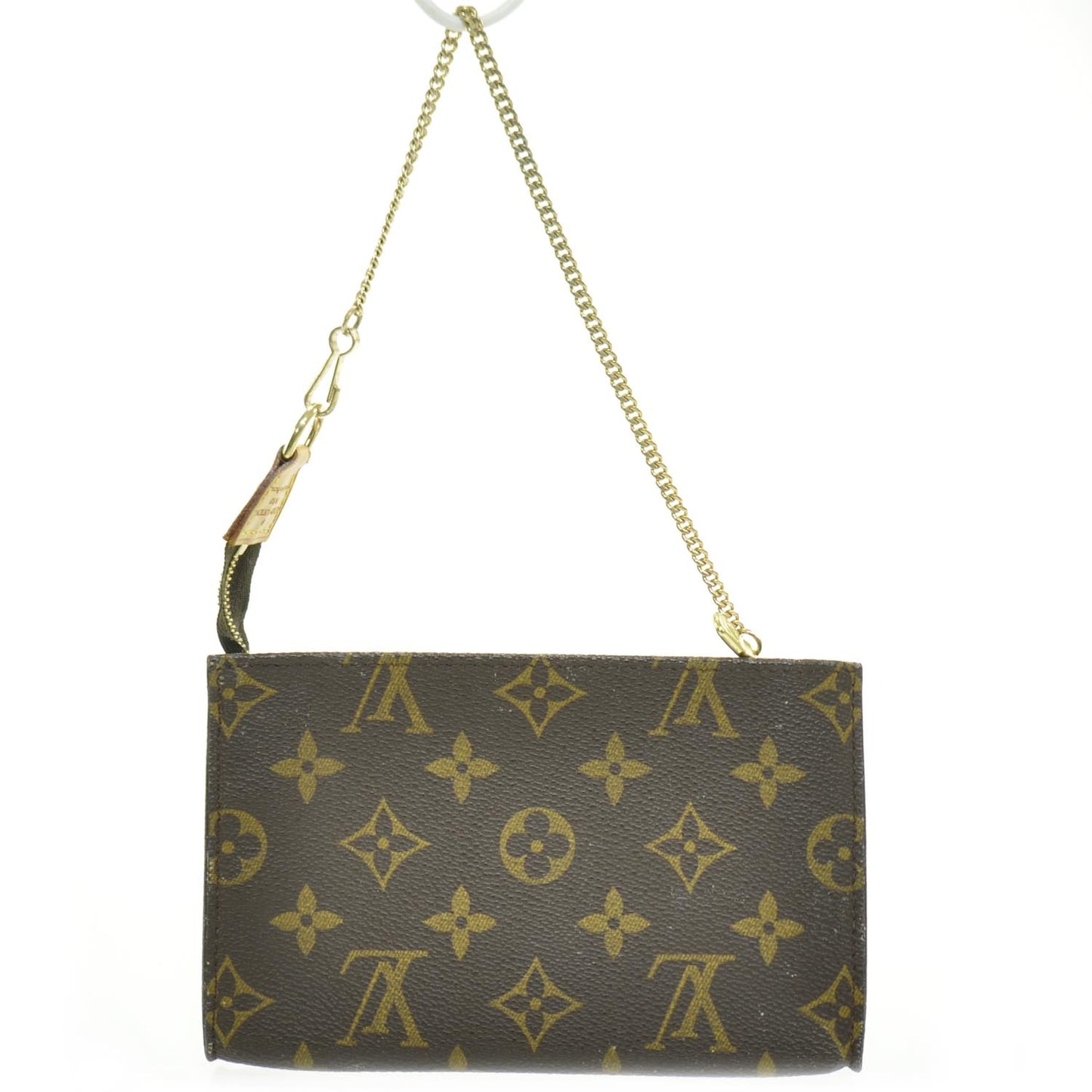Monogram Pochette Accessories w Gold Chain