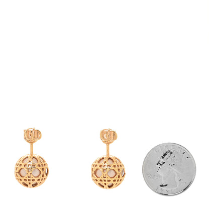 Christian Dior Pearl Secret Cannage Mise En Dior Tribales Earrings Gold 2 of 3