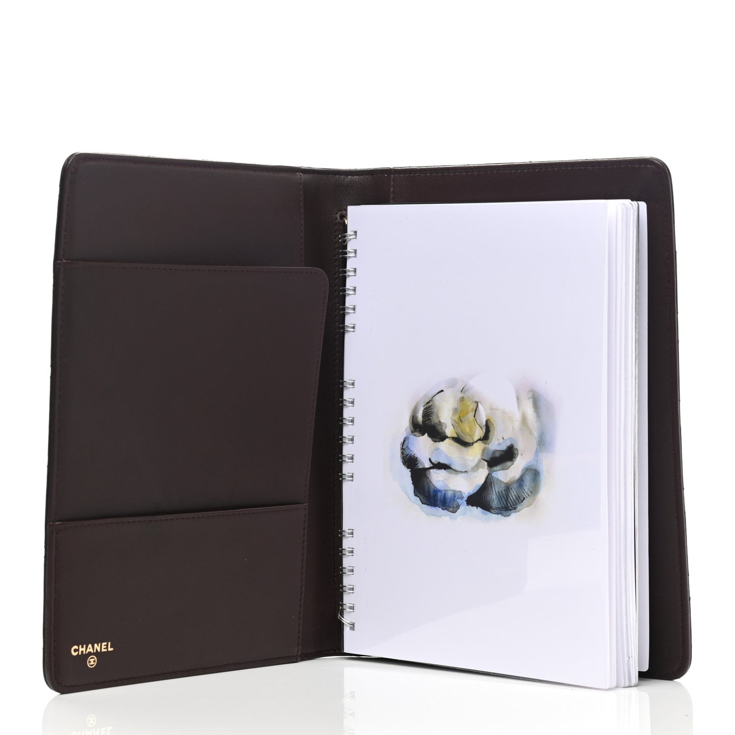 Lambskin Quilted Large Agenda Cover Black