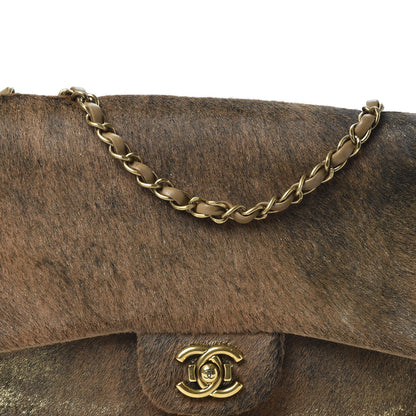Chanel Pony Hair Lambskin Medium Paris Dallas Single Flap Brown 9 of 9