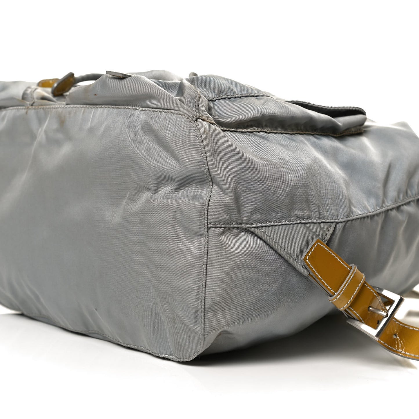 Nylon Vela Double Buckle Backpack Grey