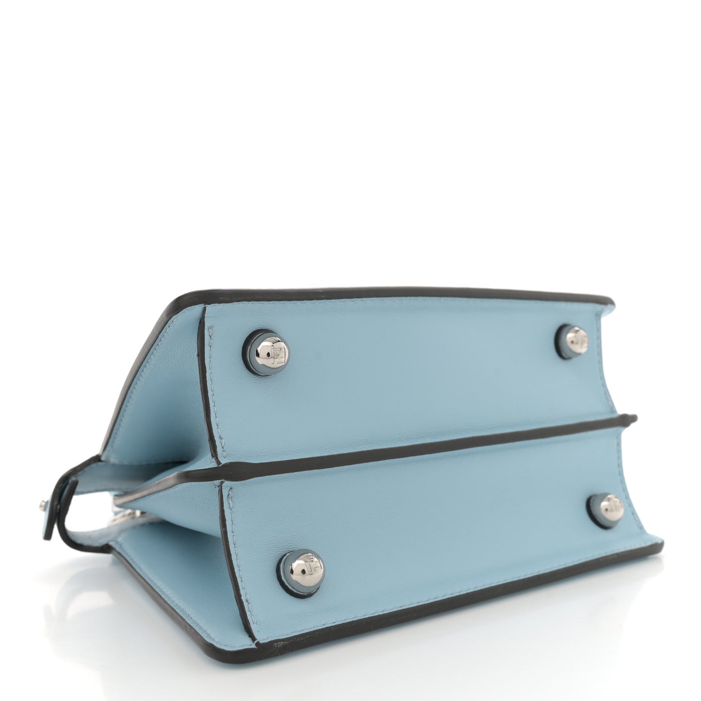 Shiny Nappa Petite Peekaboo I SEE U Satchel Azzurro Baby