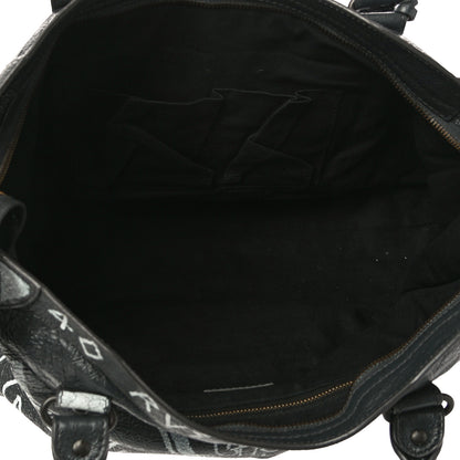 Balenciaga Agneau Arena Graffiti All Over Classic Hardware City Gris Fossile White 5 of 10