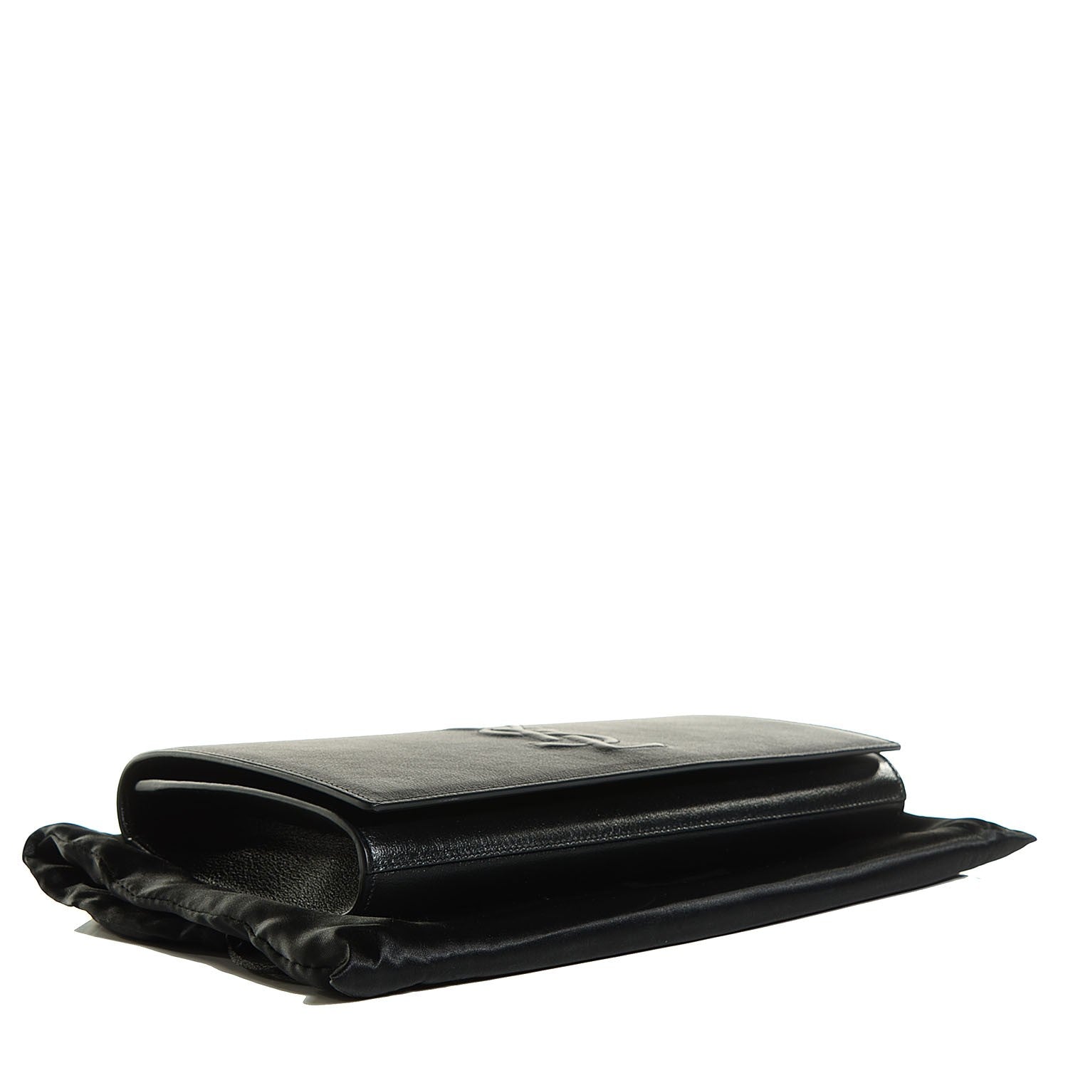 Saint Laurent Calfskin Monogram Large Belle De Jour Clutch Black 4 of 7