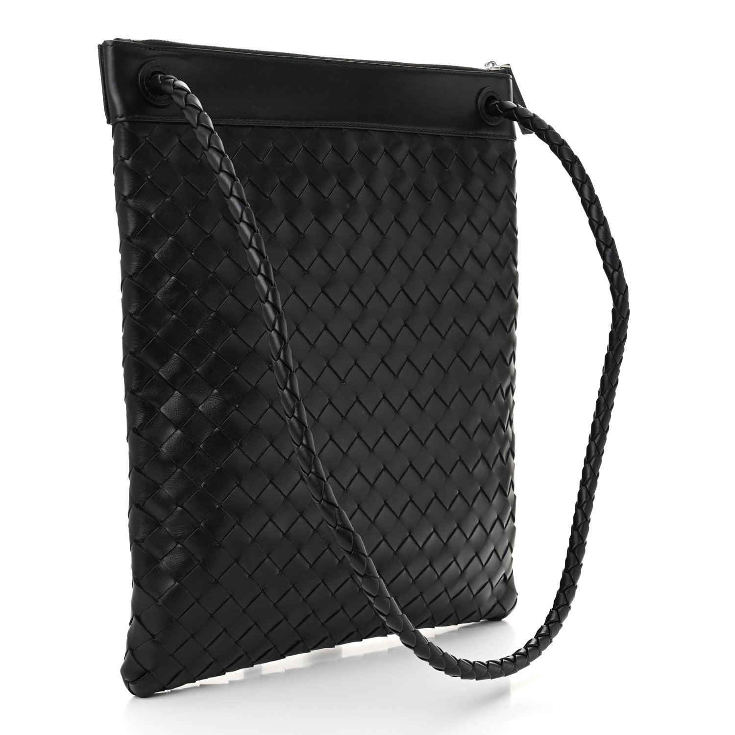 Bottega Veneta Nappa Intrecciato Andiamo Flat Messenger Black 3 of 10