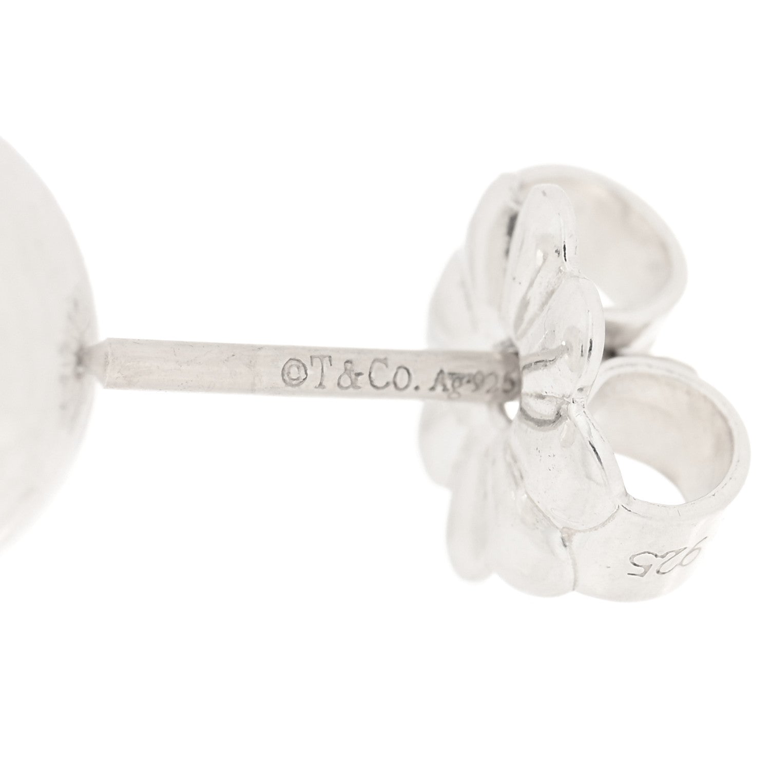 Tiffany Sterling Silver 8mm HardWear Ball Earrings 4 of 4