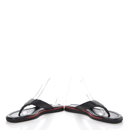 Gucci Nappa Nylon Guccissima Web Womens Thong Sandals 37 Green Red Black 6 of 11