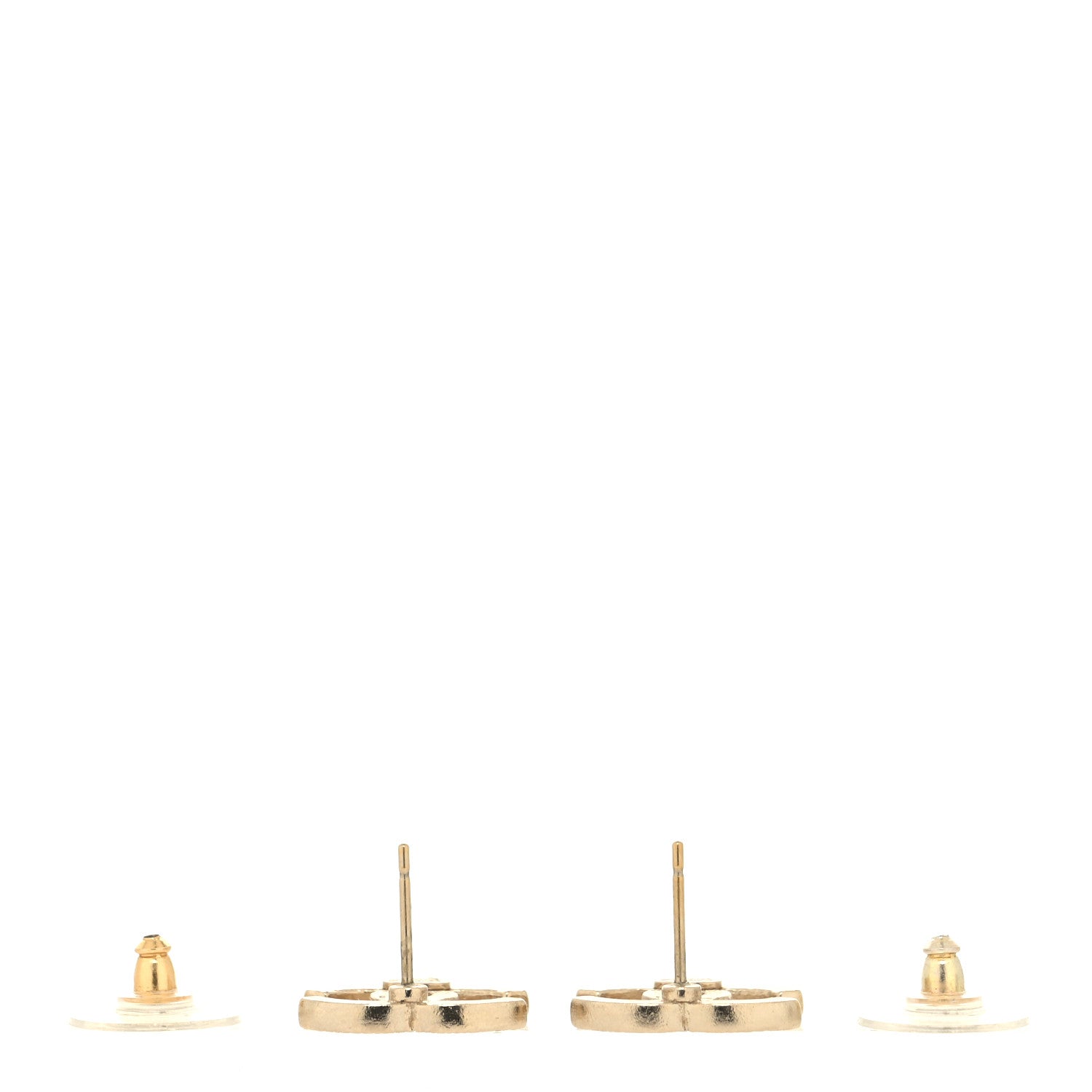 Chanel Crystal CC Earrings Gold 3 of 4
