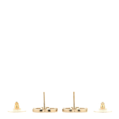 Chanel Crystal CC Earrings Gold 3 of 4