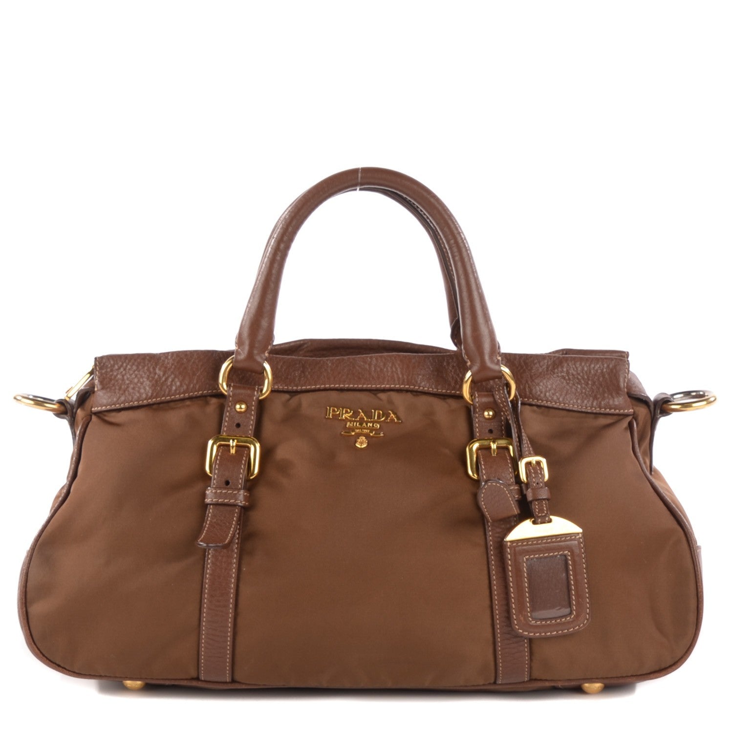 Prada Tessuto Vitello Daino Tote Corinto 1 of 10